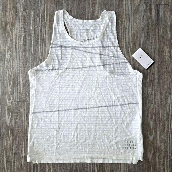 Nike Dri-Fit ADV Running Division Pinnacle Tank Racer Back XL White DQ4774-100 - Picture 1 of 16
